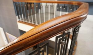 Smooth twist and curve, Georgian style, Eden Avenue, Lytham St Annes by PT Handrails at Clive Durose staircase company