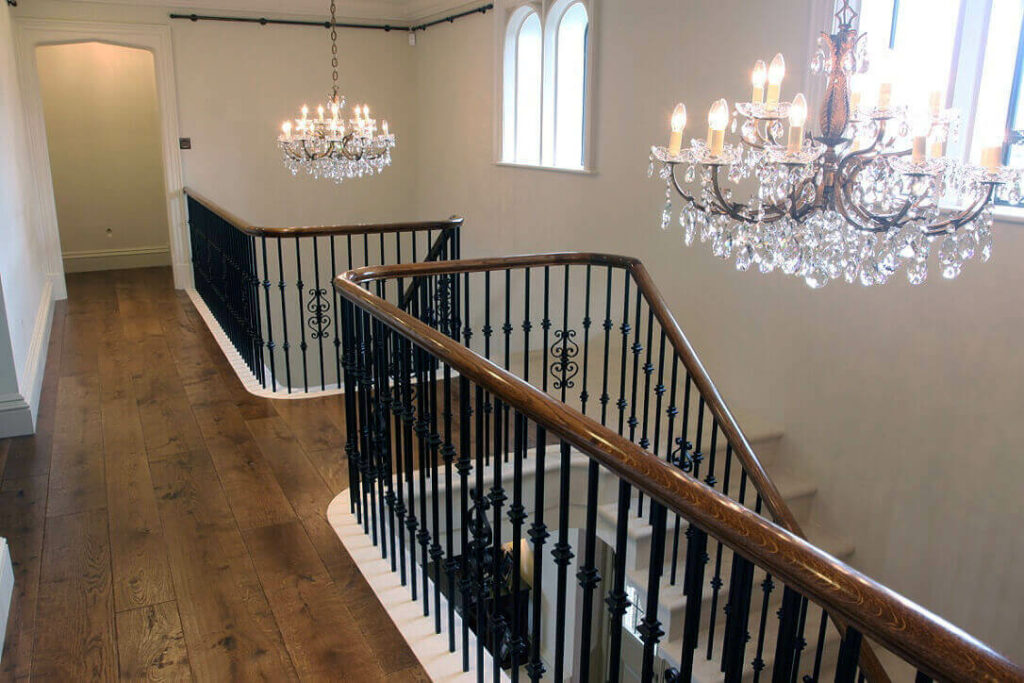Staircase and Bannister at Woodend Manor, Staffordshire, Staircase & Handrail Project by PT Handrails from Clive Durose